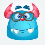 Cartoon monster wearing glasses. Vector illustration of bigfoot sasquatch. Halloween design Royalty Free Stock Photography Cartoon monster wearing glasses. Vector illustration of bigfoot sasquatch. Halloween design Royalty Free Stock Photography