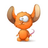 Cartoon Mouse With Big Ear Royalty Free Stock Images