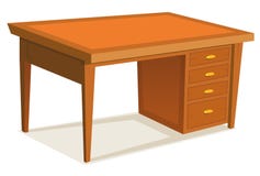 Cartoon Office Desk Royalty Free Stock Photography Cartoon Office Desk Royalty Free Stock Photography