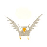 Cartoon Owl With Thought Bubble Royalty Free Stock Photography