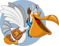 Cartoon pelican