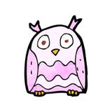 Cartoon Pink Owl Royalty Free Stock Image