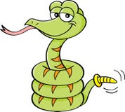 Cartoon rattle snake. stock illustration Cartoon rattle snake. stock illustration