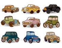 Cartoon retro car icon set vector illustration Cartoon retro car icon set vector illustration