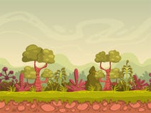 Cartoon seamless nature landscape royalty free illustration Cartoon seamless nature landscape royalty free illustration