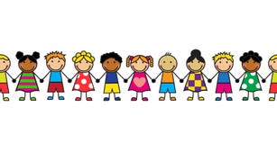 Cartoon seamless series of children Royalty Free Illustration Cartoon seamless series of children Royalty Free Illustration