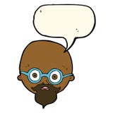 Cartoon Shocked Man With Beard With Speech Bubble Royalty Free Stock Images