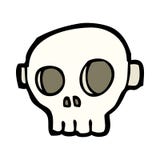 Cartoon Spooky Skull Mask Royalty Free Stock Photos