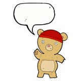 Cartoon teddy bear with speech bubble royalty free illustration Cartoon teddy bear with speech bubble royalty free illustration