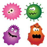 Cartoon virus germs