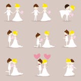 Beautiful Cartoon Wedding Couple Stock Vector - Image: 24599388