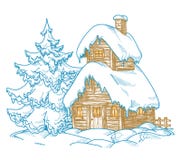 Winter Cartoon Scene Stock Illustration - Image: 44637271