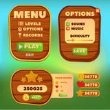 Cartoon Wood Control Panel For Ui Game menu elements of a funny cartoon design ui game cartoon stylized vector Stock Photos Cartoon Wood Control Panel For Ui Game menu elements of a funny cartoon design ui game cartoon stylized vector Stock Photos