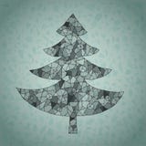 Cartão da árvore de Natal da Web de Runge ilustração royalty free Cartão da árvore de Natal da Web de Runge ilustração royalty free