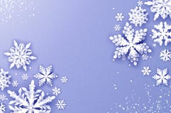 Cartão de cumprimentos do Feliz Natal e do ano novo feliz Flocos de neve do corte do Livro Branco Fundo da decoração do inverno d ilustração stock Cartão de cumprimentos do Feliz Natal e do ano novo feliz Flocos de neve do corte do Livro Branco Fundo da decoração do inverno d ilustração stock