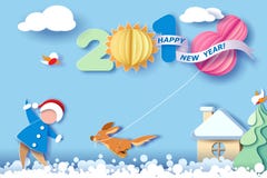 Cartão do ano novo feliz ilustração do vetor Cartão do ano novo feliz ilustração do vetor
