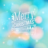 Cartão do Natal. Feliz Natal que rotula no st do vintage ilustração royalty free Cartão do Natal. Feliz Natal que rotula no st do vintage ilustração royalty free