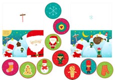 Cartões do Natal com Santa e boneco de neve em duas variações ilustração royalty free Cartões do Natal com Santa e boneco de neve em duas variações ilustração royalty free