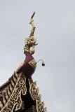 Carved elephant roof decoration at the Wat Saen Muang Ma Luang royalty free stock image Carved elephant roof decoration at the Wat Saen Muang Ma Luang royalty free stock image