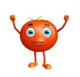 Caráter do tomate com pose feliz ilustração royalty free Caráter do tomate com pose feliz ilustração royalty free