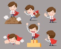Caráteres do negócio dos desenhos animados - homem do sucesso ilustração do vetor Caráteres do negócio dos desenhos animados - homem do sucesso ilustração do vetor