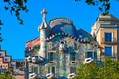 Casa Batllo, Barcelona - Spanje stock fotografie Casa Batllo, Barcelona - Spanje stock fotografie