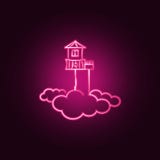 Casa, cielo, nube, icono de neón imaginario Elementos del sistema imaginario de la casa Icono simple para las páginas web, diseño libre illustration Casa, cielo, nube, icono de neón imaginario Elementos del sistema imaginario de la casa Icono simple para las páginas web, diseño libre illustration