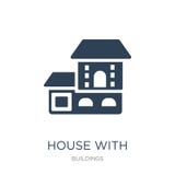 casa com ícone de madeira do telhado no estilo na moda do projeto casa com o ícone de madeira do telhado isolado no fundo branco ilustração stock casa com ícone de madeira do telhado no estilo na moda do projeto casa com o ícone de madeira do telhado isolado no fundo branco ilustração stock