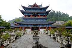 Casa de madeira de China Yunnan fotografia de stock royalty free Casa de madeira de China Yunnan fotografia de stock royalty free