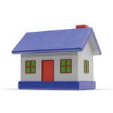 Casa del giocattolo su bianco illustrazione 3D royalty illustrazione gratis Casa del giocattolo su bianco illustrazione 3D royalty illustrazione gratis