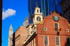 Casa vieja del estado de Boston en Massachusetts fotografía de archivo libre de regalías Casa vieja del estado de Boston en Massachusetts fotografía de archivo libre de regalías