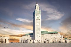 Casablanca, Morocco. Mosque Hassan II building stock photos Casablanca, Morocco. Mosque Hassan II building stock photos