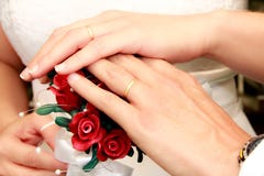 Casamento Buque com as flores e as pérolas vermelhas bonitas fotos de stock Casamento Buque com as flores e as pérolas vermelhas bonitas fotos de stock
