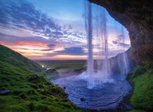 Cascade de Seljalandfoss. photo stock Cascade de Seljalandfoss. photo stock