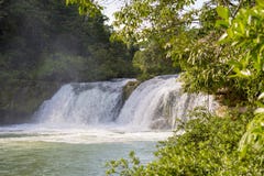 Cascade en Rio Blanco National Park Belize Images libres de droits Cascade en Rio Blanco National Park Belize Images libres de droits