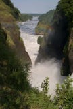 Cascata spettacolare a Murchison Falls, fiume Nilo, Uganda fotografia stock Cascata spettacolare a Murchison Falls, fiume Nilo, Uganda fotografia stock