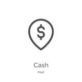 cash icon vector from mall collection. Thin line cash outline icon vector illustration. Outline, thin line cash icon for website vector illustration cash icon vector from mall collection. Thin line cash outline icon vector illustration. Outline, thin line cash icon for website vector illustration