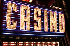 Casino Neon Lights Stock Image