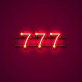 Casino 777 neon signboard, Winner triple sevens. royalty free illustration Casino 777 neon signboard, Winner triple sevens. royalty free illustration