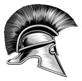 Casque de Spartan Ancient Greek Warrior Gladiator illustration libre de droits Casque de Spartan Ancient Greek Warrior Gladiator illustration libre de droits