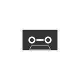 Cassette icon flat vector illustration Cassette icon flat vector illustration