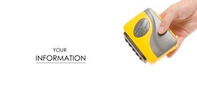 Cassette player in hand stock photography Cassette player in hand stock photography