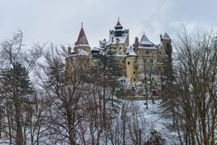 Castel Dracula podczas zimy zdjęcia stock Castel Dracula podczas zimy zdjęcia stock