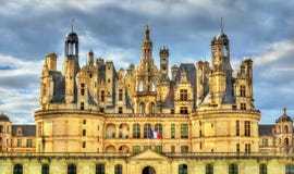 Castelo de Chambord, o castelo o maior no Loire Valley - o França fotos de stock royalty free Castelo de Chambord, o castelo o maior no Loire Valley - o França fotos de stock royalty free
