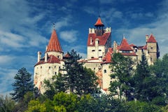 Castelo do farelo, a Transilvânia Romania, estilo do telefone fotografia de stock Castelo do farelo, a Transilvânia Romania, estilo do telefone fotografia de stock