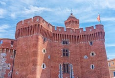 Castillet or porte Notre-Dame or Petit-Castillet in Perpignan, France stock image Castillet or porte Notre-Dame or Petit-Castillet in Perpignan, France stock image