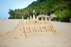 Castillo de la arena en Boracay imágenes de archivo libres de regalías Castillo de la arena en Boracay imágenes de archivo libres de regalías