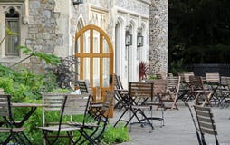 Castle cafe tables and chairs stock photography Castle cafe tables and chairs stock photography