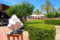 Castle Courtyard Gardens With Statue Silves Portugal Editorial