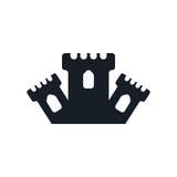 Castle icon vector sign and symbol isolated on white background, Castle logo concept royalty free illustration Castle icon vector sign and symbol isolated on white background, Castle logo concept royalty free illustration